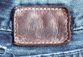 Jean leather tag Royalty Free Stock Photo