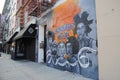 Jean-Michel Basquiat, Denise Oliver-Velez, Ellen Stewart, Amiri Baraka, and Miguel PiÃÂ±ero, Mural, Lower East Side, NYC, NY, USA