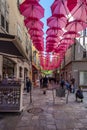 Jean Ossola Street in center of Grasse town. Shops and boutiques walk area in the world capital of perfumery