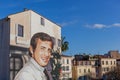 Jean-Paul Belmondo fresco created in Cannes, France