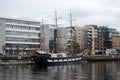 Jeanie Johnston Tall Ship at The River Liffey in Dublin, Ireland Royalty Free Stock Photo