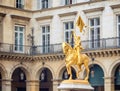 Jeanne d`Arc Joan of Arc bronze sculpture in Paris France Royalty Free Stock Photo