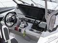 Jeanneau Cap Camarat 10.5 WA speed boat interior with Garmin instruments