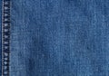 Jeans background, denim with fashion designed seam Royalty Free Stock Photo