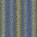 Jeans background with vertical gold stripes ornament. Denim seamless pattern. Blue patterned fabric