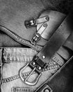 Jeans and belt Royalty Free Stock Photo