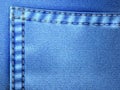 Jeans blue texture with pocket denim background. Royalty Free Stock Photo