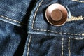 Jeans and button Royalty Free Stock Photo