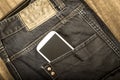 Jeans with cellphone Royalty Free Stock Photo