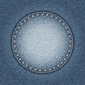 Jeans circle with spangles Royalty Free Stock Photo
