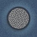 Jeans circle with spangles Royalty Free Stock Photo