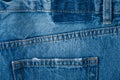 Jeans. Close-up of blue denim jeans texture background Royalty Free Stock Photo