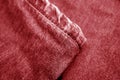 Jeans denim texture with blur effect in red tone Royalty Free Stock Photo