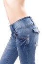 Jeans on Female buttocks Royalty Free Stock Photo