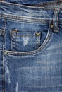 Jeans front pocket Royalty Free Stock Photo
