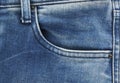 Jeans front pocket Royalty Free Stock Photo