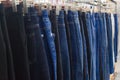 Jeans on hangers