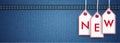 Jeans Header Price Stickers New Royalty Free Stock Photo