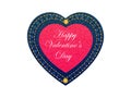 Jeans heart Happy valentine day.Vector