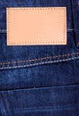 Jeans Label dark Denim Royalty Free Stock Photo