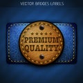 Jeans leather label Royalty Free Stock Photo
