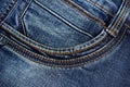 Jeans pants pocket close up