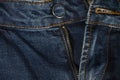 Jeans pants zipper close up Royalty Free Stock Photo