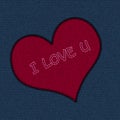 Jeans Patch Valentine Royalty Free Stock Photo