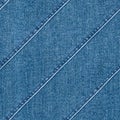 Jeans patchwork fashion background. Denim blue grunge textured seamless pattern Royalty Free Stock Photo