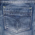 Jeans pocket. Fragment of jeans. Royalty Free Stock Photo
