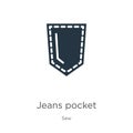 Jeans pocket icon vector. Trendy flat jeans pocket icon from sew collection isolated on white background. Vector illustration can Royalty Free Stock Photo