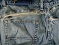 Jeans pocket & rip Royalty Free Stock Photo