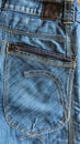 Jeans pocket with seam and rack and pinion Royalty Free Stock Photo