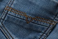 Jeans pocket Texture. Double stitching jeans