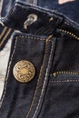 Jeans rivet button. Fashion jeans.