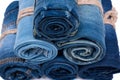 Jeans roll stack