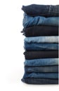 Jeans stack close-up