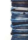 Jeans stack close-up