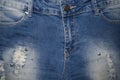 Jeans surface with rivets