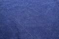 Jeans texture background. Copy space and mock up. Blue material cloth. Close up textile Royalty Free Stock Photo