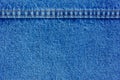 Jeans texture background with seams. Royalty Free Stock Photo