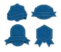 Jeans Texture Badge Set