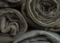 Jeans trousers stack Royalty Free Stock Photo