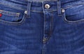 Jeans upper part of the pocket. Royalty Free Stock Photo