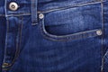 Jeans upper part of the pocket. Royalty Free Stock Photo