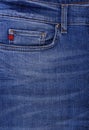 Jeans upper part of the pocket. Royalty Free Stock Photo