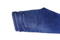 Jeans upper part of the pocket. Royalty Free Stock Photo