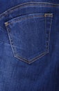 Jeans upper part of the pocket. Royalty Free Stock Photo