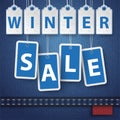 Jeans Winter Sale Price Stickers Royalty Free Stock Photo