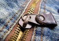 Jeans zipper Royalty Free Stock Photo